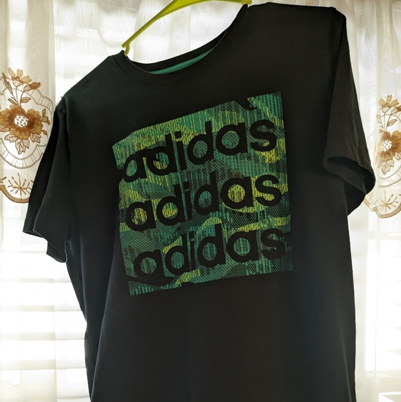 Adidas Big Boys Crew Neck Short Sleeve Graphic T-Shirt Size Large (14/16) - Picture 2 of 5